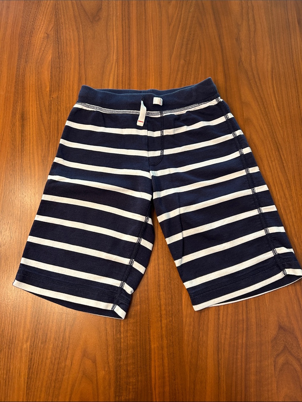 Hanna Andersson Navy and White Striped Kids Shorts
